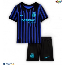 Otroški Nogometni dresi Inter Milan Domači 2025-26 Kratek Rokav (+ Kratke hlače)